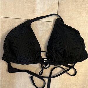 Wild Fable Black Crochet Bikini Top